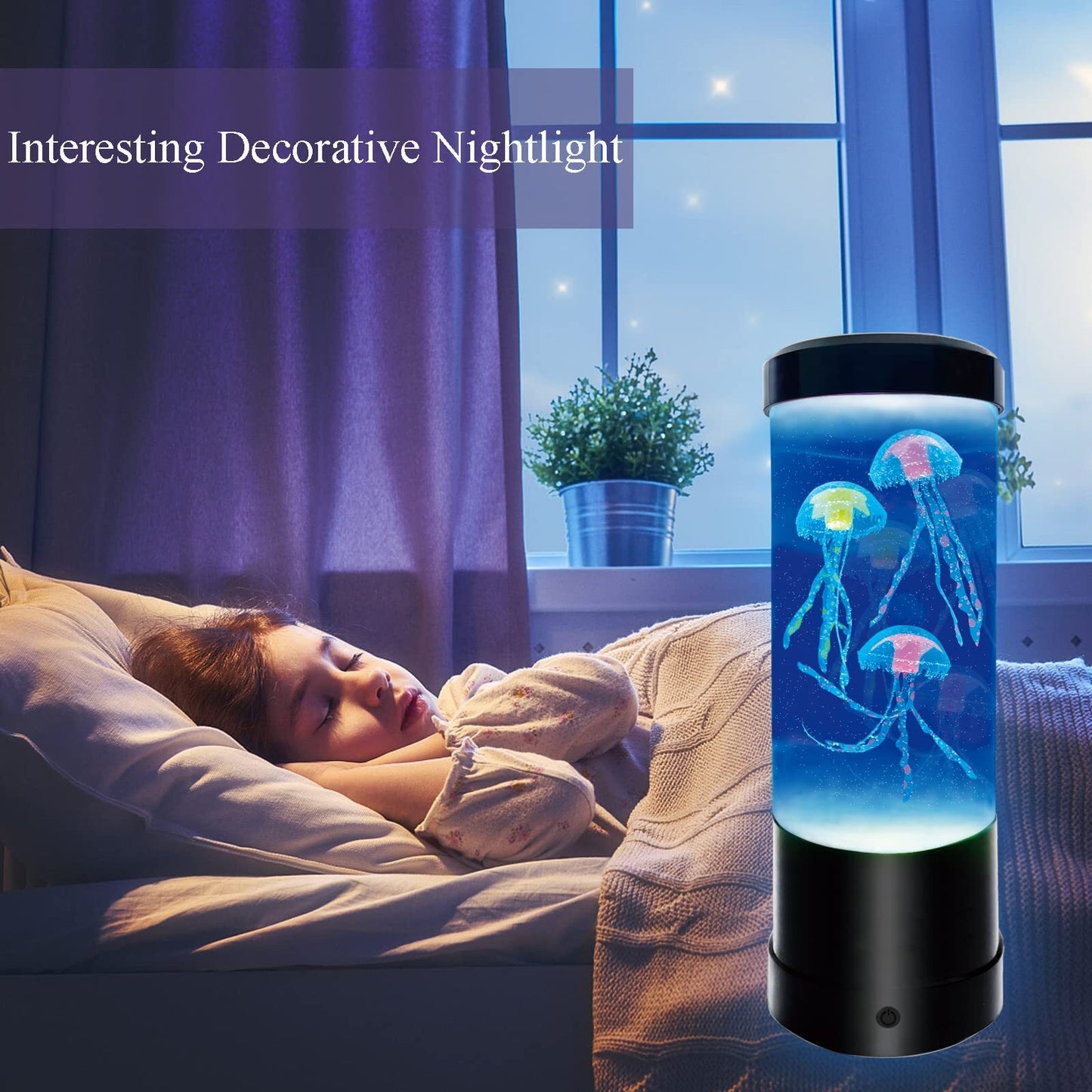 Lámpara De Medusas Lámpara De Mesa Con Luz Nocturna Que Cambia De Color
