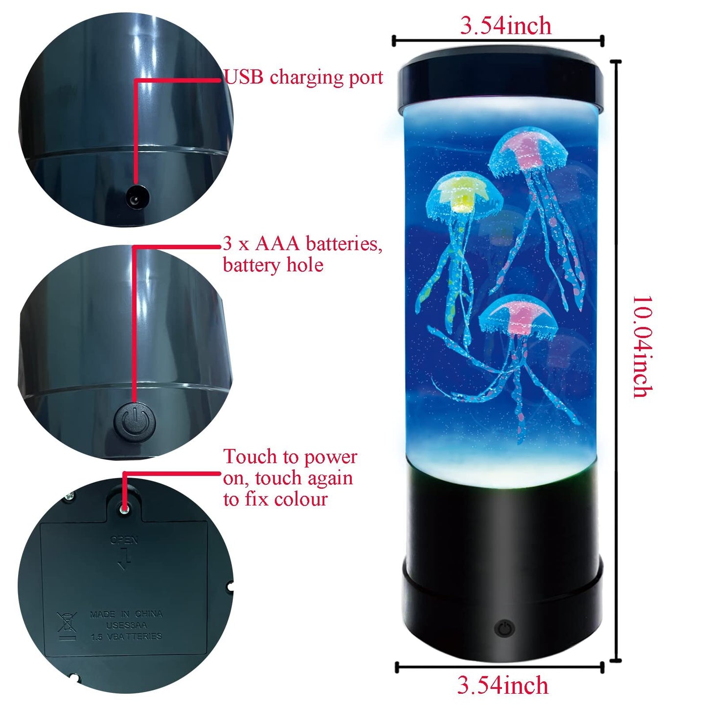 Lámpara De Medusas Lámpara De Mesa Con Luz Nocturna Que Cambia De Color