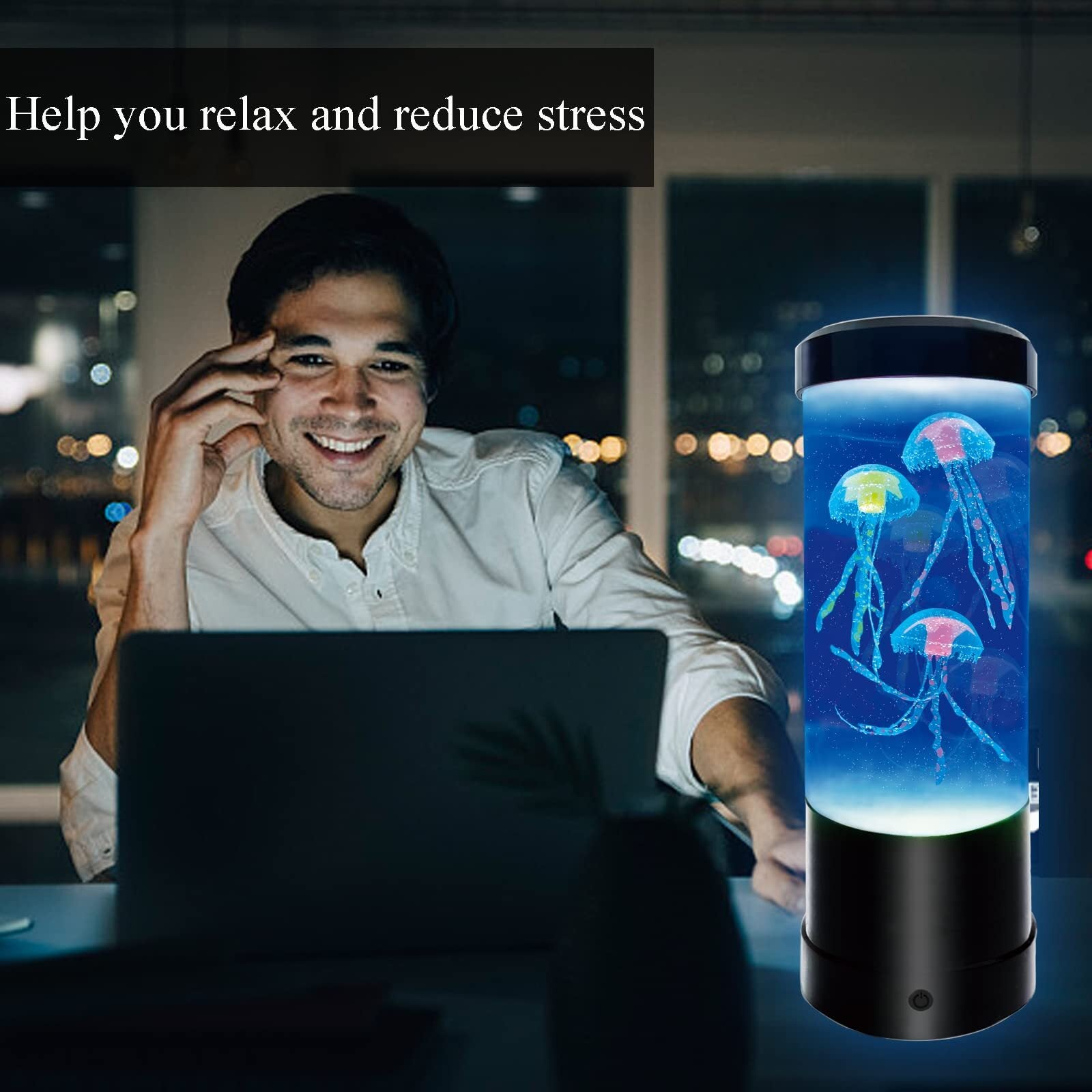 Lámpara De Medusas Lámpara De Mesa Con Luz Nocturna Que Cambia De Color