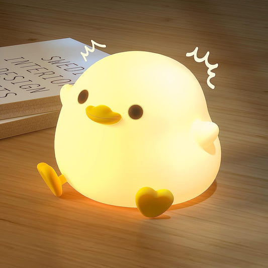 UNEEDE Luz Nocturna Infantil, Lampara Bebe De Silicona Kawaii,Luz Bebe Nocturna Con Temporizador, Adecuada Para La Decoración De Habitaciones Regalos Para Niños(Baby Benson)