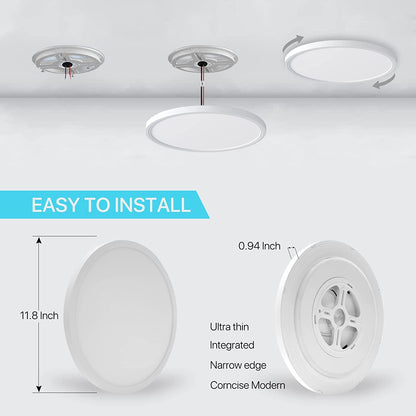 Lampara LED De Techo 24W 2.4 Wifi Cambio Color Luz Para Cuarto Sala 12 Pulgadas